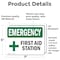 Signmission First Aid Station, 7 in W x Rectangle, Vinyl Decal OS-2PACK-EM-D-57-L-10328 - alternate 3